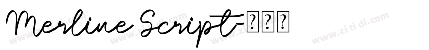 Merline Script字体转换